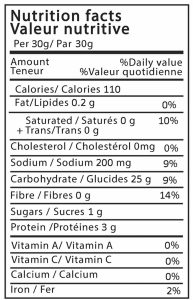 rice-crackers nutrition facts