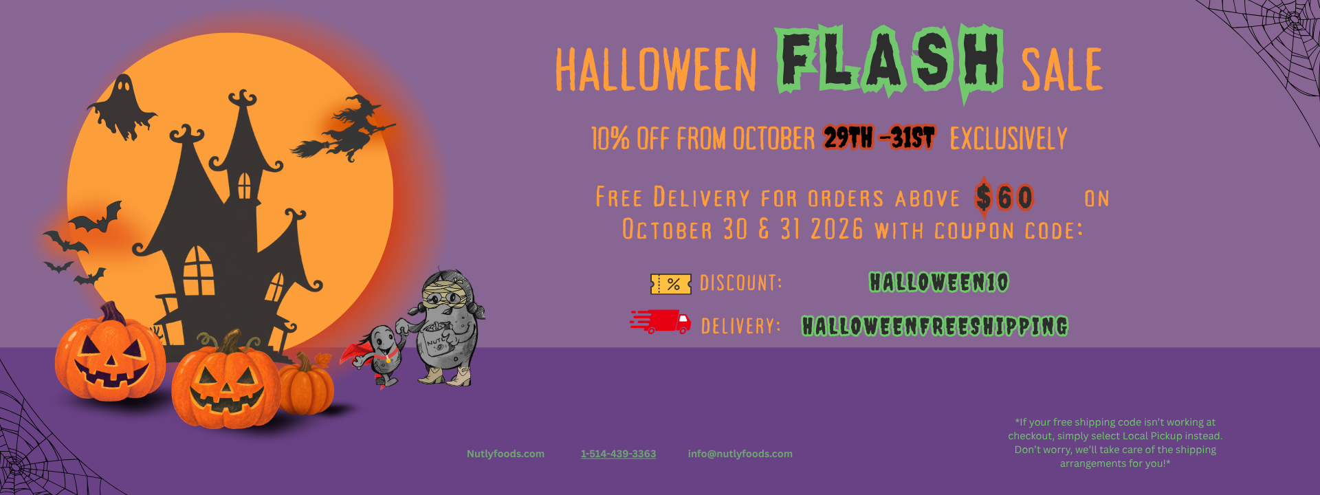 Halloween Promotion and sale